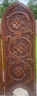 Antique 1906 Hard Carved Wood 3 Panel Divider Partition  28    Tall X 30    Wide
