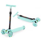 3 Wheels Adjustable Led Kick Scooter Deluxe Height T-bar Glider Toddler Kid Gift