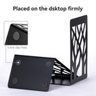 Decorative Metal Bookends Black Set Of 4 Heavy Duty Book Ends For Shelves