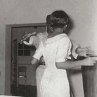 Vintage Snapshot Photo African American  Faceless Couple Dancing Texas 1955 B w