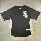 Majestic Chicago White Sox Mlb Jersey Mens Xl Black Grey Cool Base Style 7800