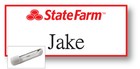 Jake From State Farm Name Badge W pin   I Love Khakis Button  Halloween Costume
