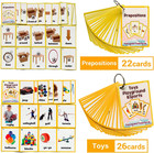 Prepositions toys playground sports 2 Sets Of English Flash Cards Kids Pocket Ca