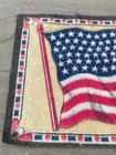 48 Star American Flag Tobacco Flannel 6 1 2  X 4  1900 s Cigar Cigarette Premium