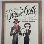 Vintage 1970s Guys And Dolls Framed Poster From The Palace Theatre Seattle Read   