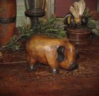 Primitive Wooden Carved Pig Country Farmhouse Hog Vtg Style Barnyard Decor As Is