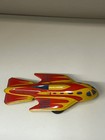 Rare Vintage Space Rocket Ship Friction No 306 Tin Toy 1940s Original Box Usa