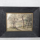 Vtg Asian Silk Hand Embroidery Landscape Framed Art Set Of 2 Thor Solberg Frames