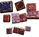 Craft Vintage Wood Block Rubber Stamp Mixed Themes Lot 11