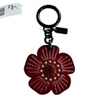 Coach Willow Flower Bag Charm 17449 Leather Keychain V5 Cherry Glitter Studs Nwt