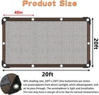 Malla Vela De Sombra 20x20 Ft Toldo Para Patio Jardin Carpa Exterior En Oferta