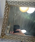 Vintage Vanity Mirror Tray Silver Hollywood Regency Rectangle 15   x 10   
