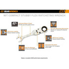 15 Mm 90-tooth 12 Point Stubby Flex Ratcheting Combination Wrench