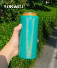 12oz Insulated Slim Can Cooler Irisdescent Teal - Icy Cold Retention Free Ship  
