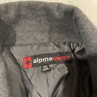 Alpine Swiss Men s Trench Black Wool Double Breasted Long Sleeve Pea Coat 2xl