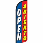 Open Abierto Flag Flutter Feather Banner Swooper Extra Wide Windless Bundle Kit