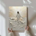Jesus Walking On Water Christian Canvas Wall Art  Religious Jesus Painting