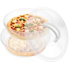 2 Pcs Clear Pie Containers With Lids And Handle  Round Plastic Pie Carrier