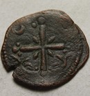 Rare Genuine Ancient Byzantine Coin Nicephorus Christ Latin Cross Crescent Star