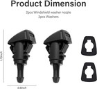 2pcs Front Windshield Washer Nozzle Compatible With Chrysler Dodge Ram car Winds