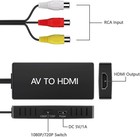 Rca To Hdmi Converter  Analog Composite To Hdmi Adapter Compatible Vcr dvd vhs