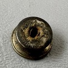 Vintage Native American Faux Turquoise Inlay Silver Tone Button Stud Made In Usa