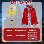 Goyoswa Cat Halloween Costumes  Pet Cat King Costume King Red Cloak Golden Crown