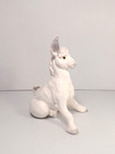 Vintage Freeman Mcfarlin  838 White Sitting Donkey Figurine Sculpture 