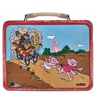 Vintage 1984 Pink Panther And Sons Metal Lunch Box Thermos Rainbow Panthers