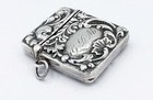 Antique Art Nouveau Sterling Silver Chatelaine Stamp Case