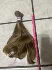 Real Human Hair Cut 12-13 5 Inch 4 9 Oz Young Girl  Soft Wavy Light Med Brown
