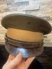 Us Army Dress Service Visor Cap Hat Size Military Leather Brim Strap Vintage