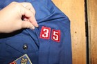 Boy Scouts Of America Bsa Youth Shirt Medium    Vintager Blue Cub