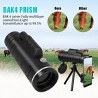 80x100 Zoom Day low Night Vision Hd Monocular Starscope Monocular Telescope Bak4