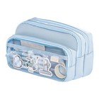 Eubuy Pencil Case -3 Compartments Pen Bag Pen Pouch Big Capacity Pencil Box Hol