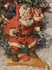 Vintage 60 s Coca Cola Christmas Stand Up Cardboard Santa Store Display  32   x21   