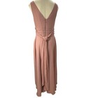 Nwt Azazie Bianca Formal Gown Bridesmaid Prom Dress V Neck Sleeveless Dusty Rose