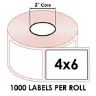 4x6  4 x6   Shipping White Direct Thermal Labels - 3  Core -  8  Rolls Of 1000