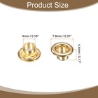 50set Grommets Eyelets Kit 4mm Brass Eyelets With Washers Gold