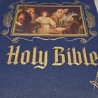 Masonic Freemason Large Holy Bible Blue Vintage 