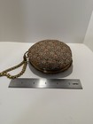 Vintage Round Double Opening Compact Vanity Multi Color Fabric Purse - 319