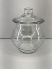 Vintage Clear Glass Apothecary Jar W Lid 10  Footed Candy Terrarium Display