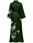 Kihnop Womens Floral Long Kimono Robe Japanese Style Long Satin Robe Long Sil   