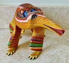 Julia Fuentes J  Juan Melchor Wood Carving Oaxaca Mexican Folk Art Anteater