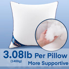26x26 Euro Pillow Inserts Set Of 2 Square Throw Pillows Cotton Cover White