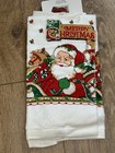 Franco Kitchen Dish Towel Dishcloth Potholder Set Christmas Decor Vintage Nos
