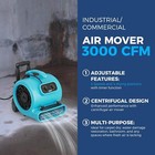 3000 Cfm Air Mover Blower Fan Dryer Cooling Carpet Wall Floor Dryers 3-speed