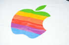 Vintage Rare Vinyl Apple Computers Huge Banner 125x48  Rainbow Logo Apple Sign 