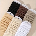 6 Pack Women Cotton Slouch Socks Mid Calf Boot Socks Knit Winter Socks Soild Col