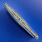 Original Vintage Art Deco Sterling Silver 925 Diamond Paste 2 5  Inch Pin Brooch